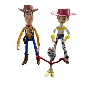 Disney Pixar Toy Story 9" Woody, Forky & Jesse Toy Figures 2017 Mattel Jointed